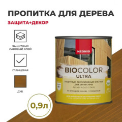 Защитный декоративный состав BIO COLOR Ultra для древесины Белый 0,9 л NEOMID