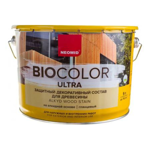 Защитный декоративный состав BIO COLOR Ultra для древесины Орех 0,9 л NEOMID