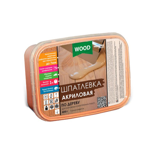 Шпатлёвка акриловая по дереву Берёза 0,25л Фарбитекс профи Good For Wood 4300004762
