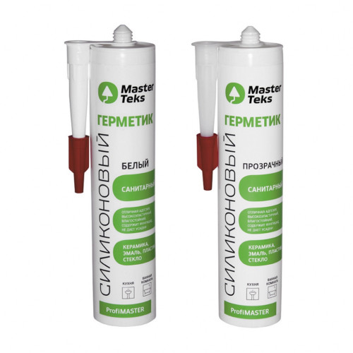 Герметик силиконовый ProfiMaster санитарный 290 мл белый MasterTeks