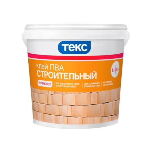 Клей ПВА Строительный Универсал. бут 1кг ТЕКС