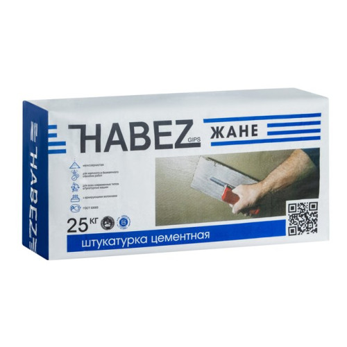ХАБЕЗ ЖАНЕ М20, штукатурная цементная смесь 25 кг