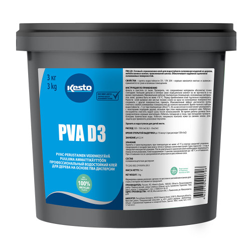 Клей ПВА Столярный 5кг PVA Д3