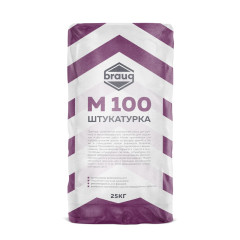 БРАУГ Штукатурка цементная М100 25 кг