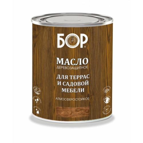 Масло деревозащ.для террас и сад.меб. СОСНА / 0,64 кг / БОР