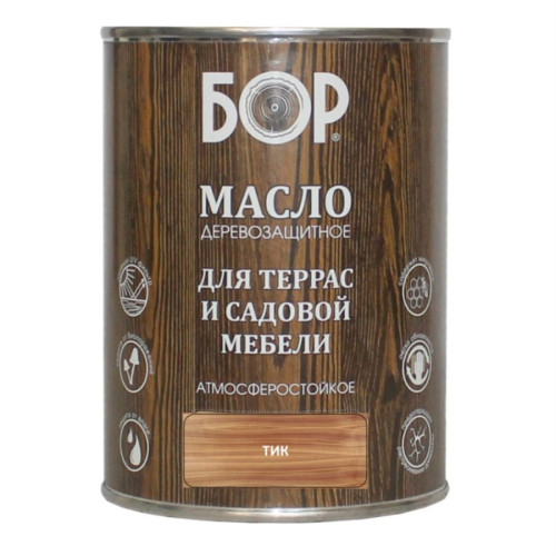 Масло деревозащ.для террас и сад.меб. ТИК / 0,64 кг / БОР