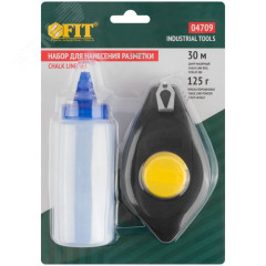 Шнур малярный отб., пластик.ABS корпус 30м + краска разметочная 125 гр// FIT