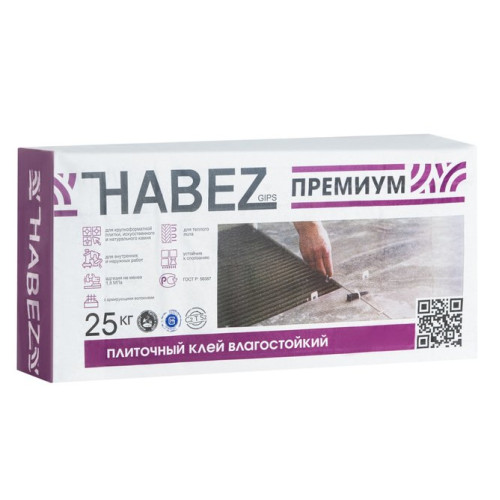 ХАБЕЗ ПРЕМИУМ клей плиточный, класс T2CS2, 25 кг