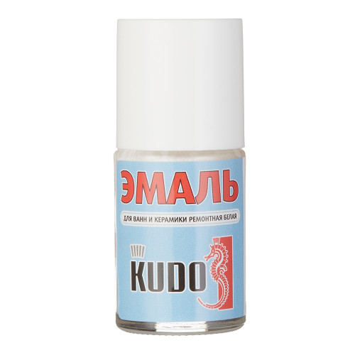 Эмаль KUDO 15 мл для ванн/керамики ремонтная с кисточкой Белая