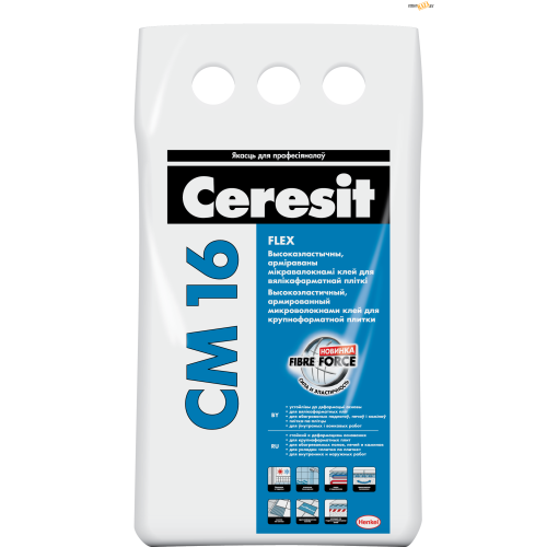 Ceresit СМ 16 БЕЛЫЙ Клей для любых видов плитки 5кг