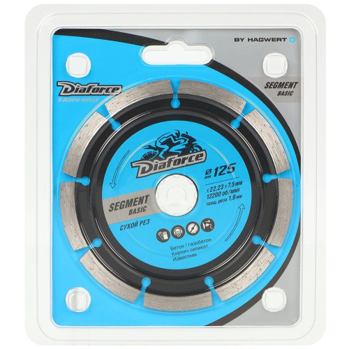 Диск алмазный DIAFORCE SEGMENT BASIC 125х22,23х7,5x1.9 мм сухой рез
