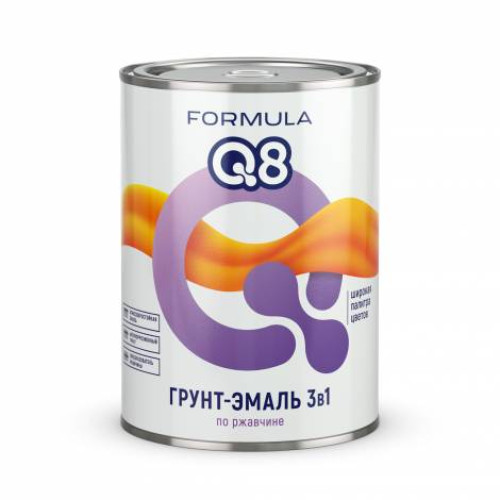 Грунт-эмаль по ржавчине шоколад 0,8 кг FORMULA Q8
