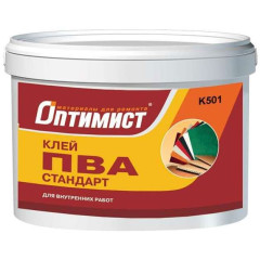 Клей ПВА для внутренних работ К501 10 кг ОПТИМИСТ