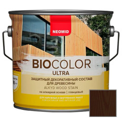 Защитный декоративный состав BIO COLOR Ultra для древесины Палисандр 0,9 л NEOMID
