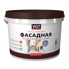 Краска ВД-АК-1180 фасадная "Белоснежная" 15,0 кг. VGT