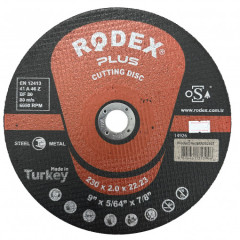 Круг RODEX 230*2.0*22 отрезной по металлу уп25шт SRM2230