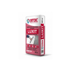 Литокс LUXIT белая цементная фасадная шпатлевка 20 кг